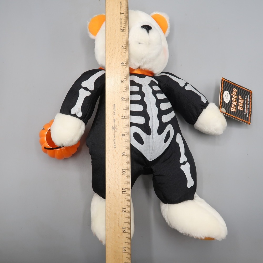 Halmark Brandon Bear Halloween Skeleton Plush Collectible - Picture 5 of 7